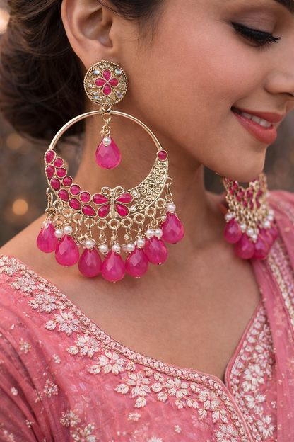 Long stone earring