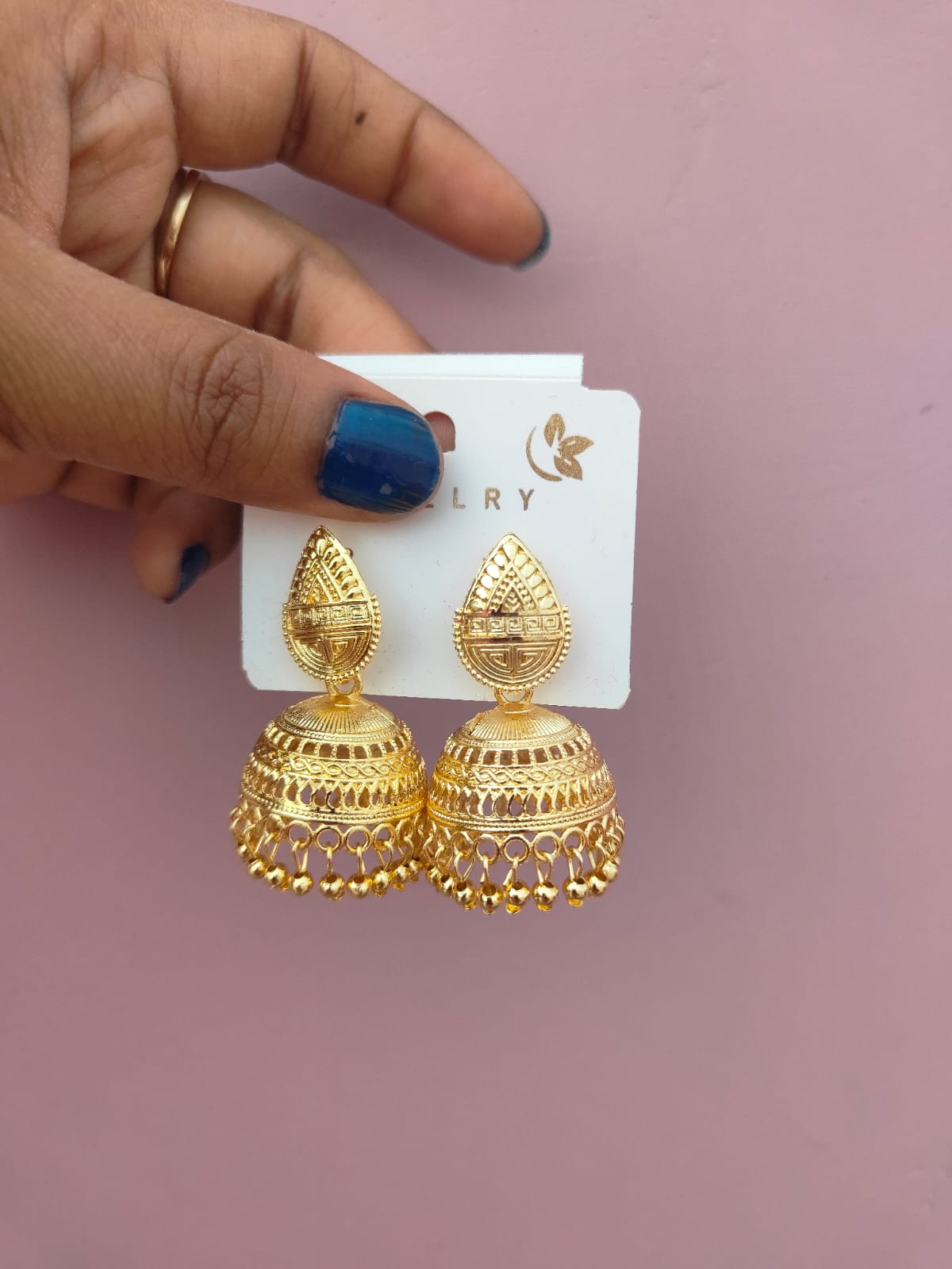 Artificial gold plated earring