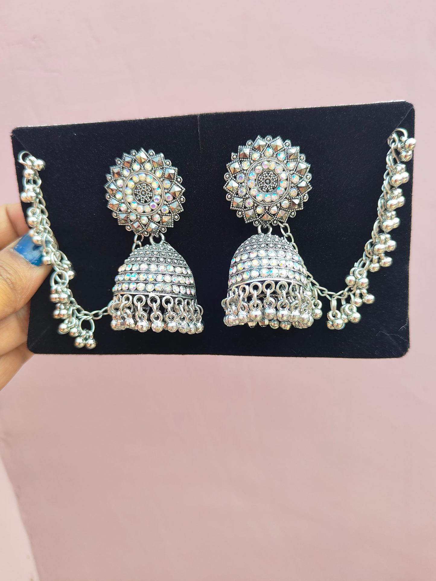 Bahubali jhumka earrings