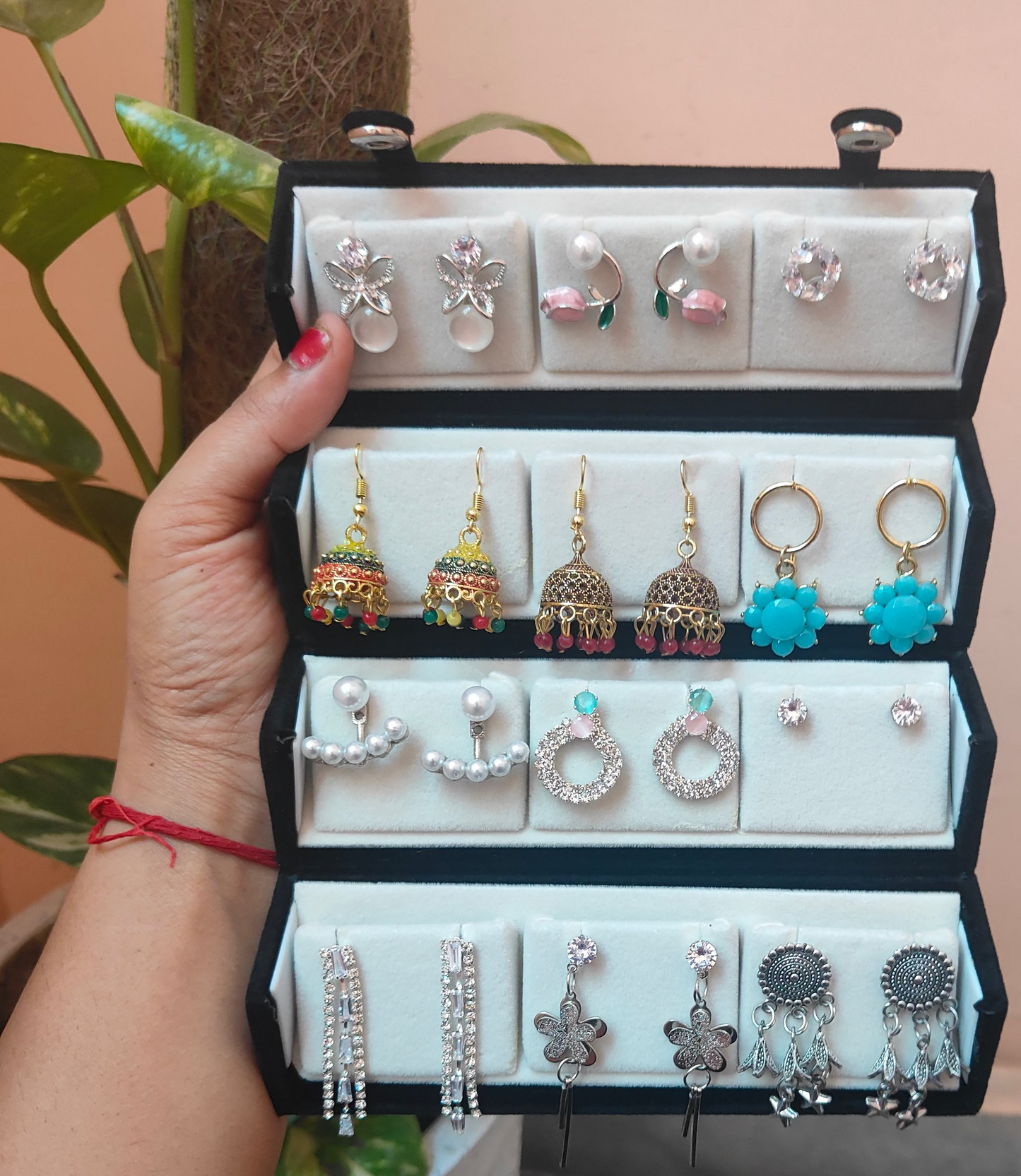 12 pairs earrings box