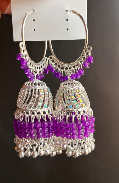 Chaand jhumka earrings