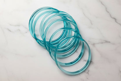 Blue jelly bangles with ghungroo bangles