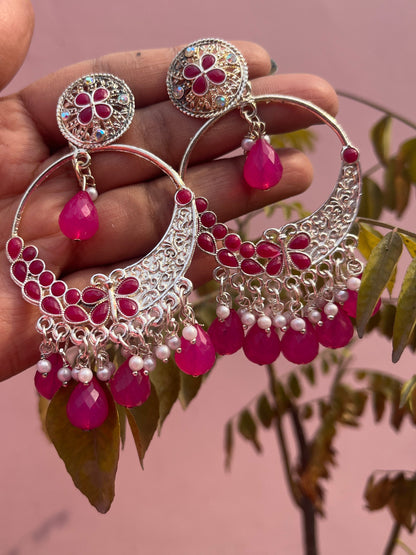 Long stone earring