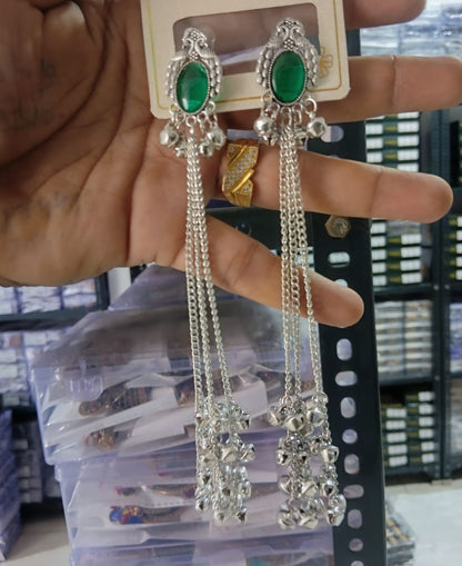 Silver kashmiri earrings