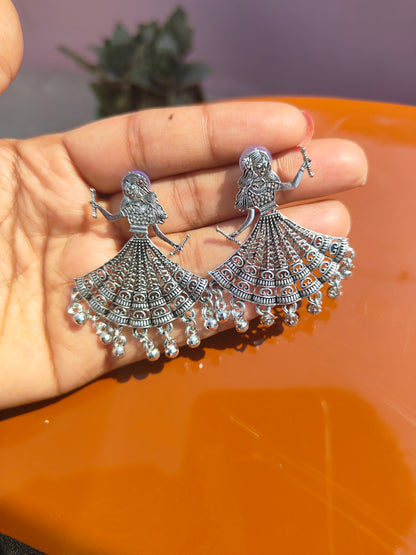 Dandiya design earrings