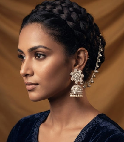 White Silver Jhumka