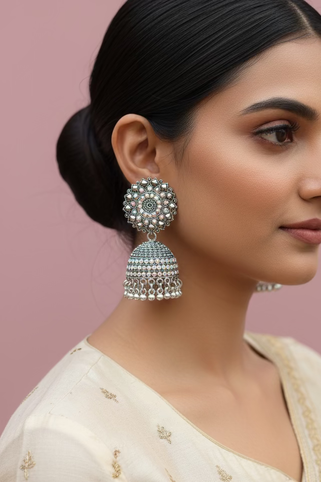 Ghoongru jhumka earrings