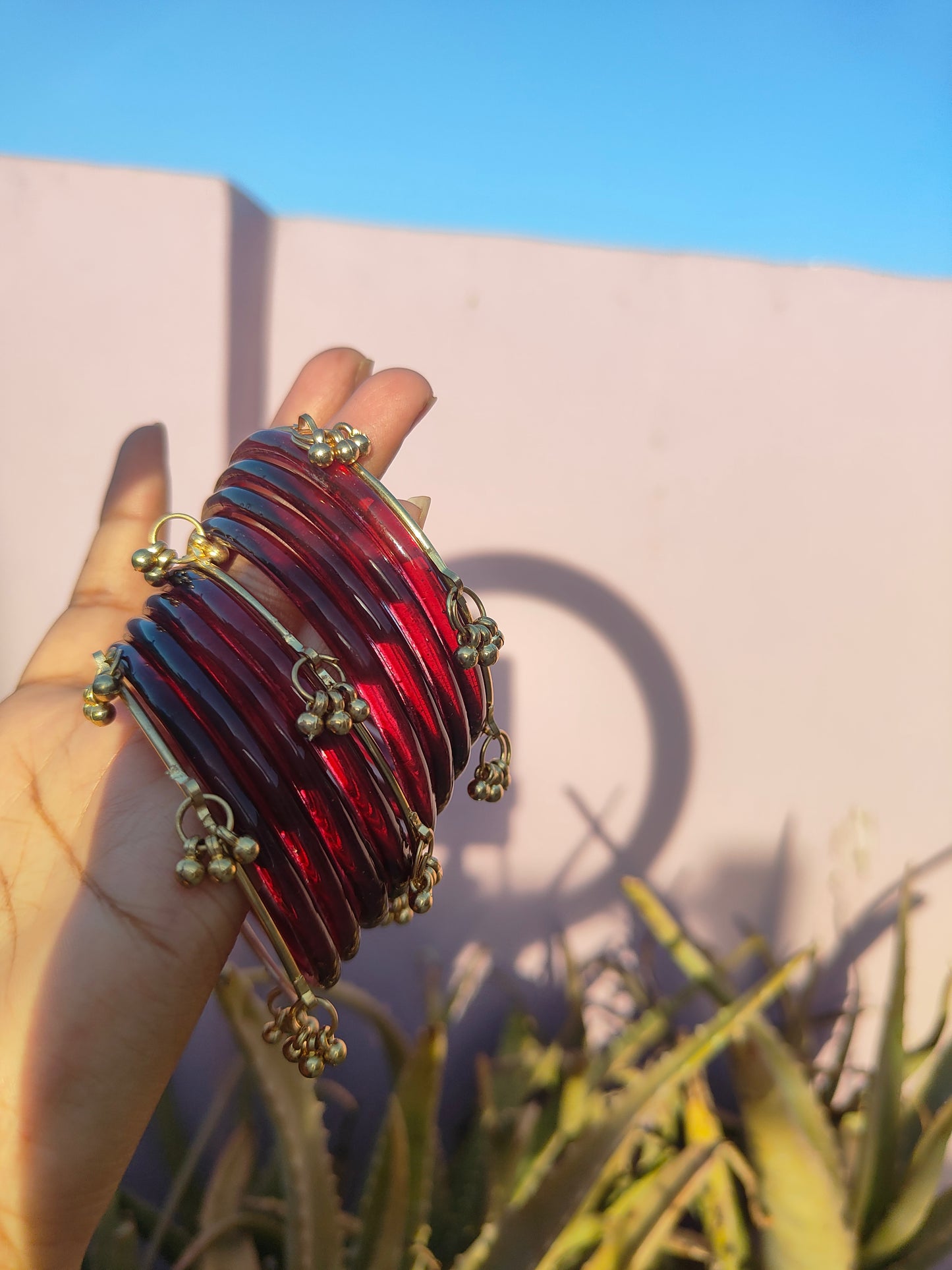 Mehrun jelly bangles with ghungroo bangles