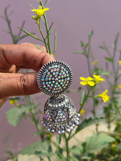Bareilly silver jhumkas