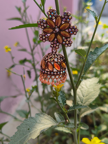 Flower style earrings