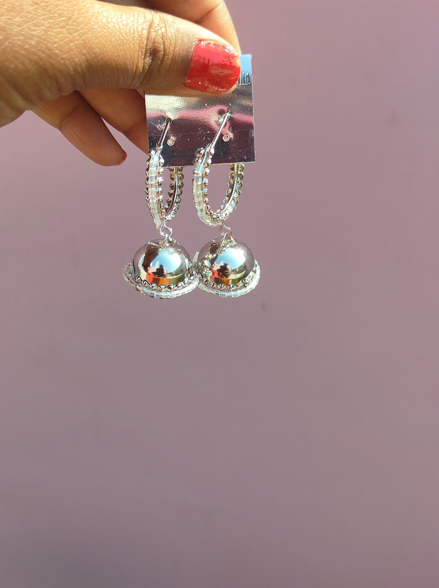 White jhumka