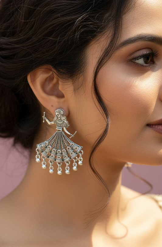 Dandiya design earrings