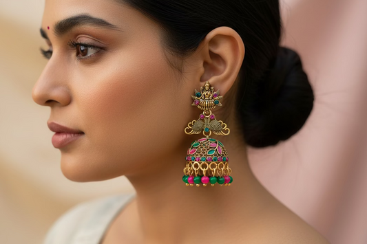 Sauth indian type earrings design multicolour