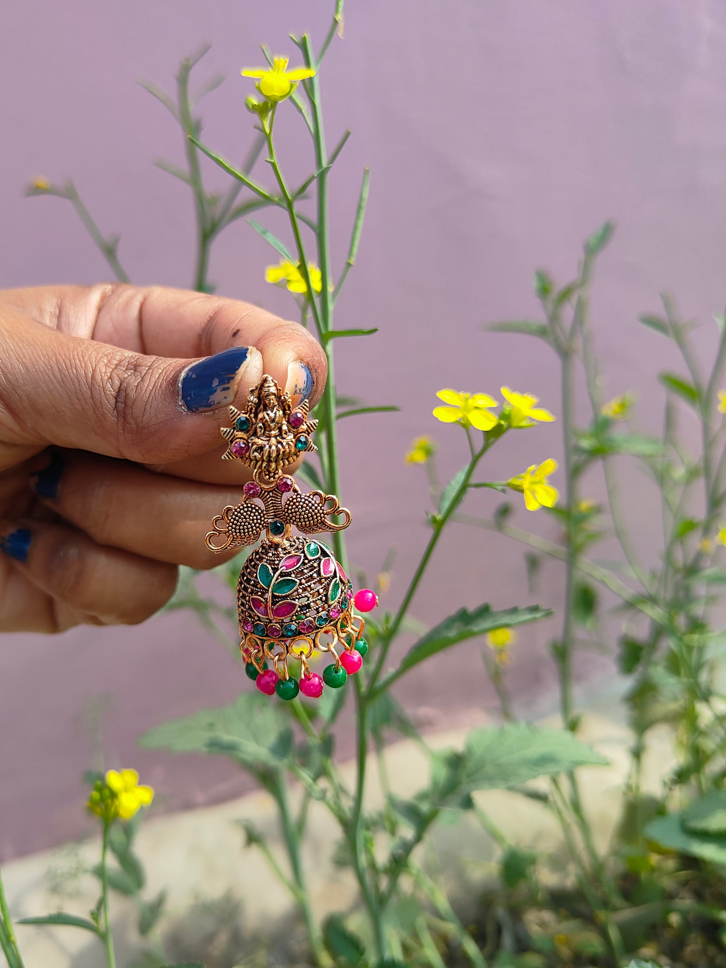 Sauth indian type earrings design multicolour