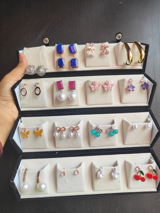 16 pics earrings multiple design earrings Box 🎁