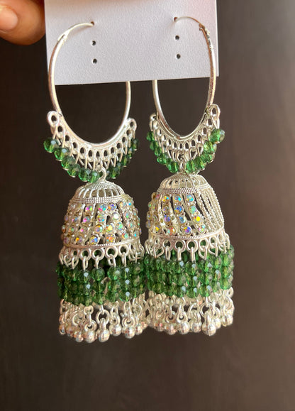 Chaand jhumka earrings