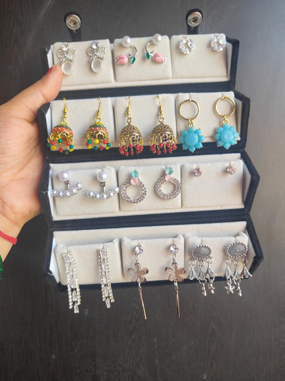 12 pairs earrings box