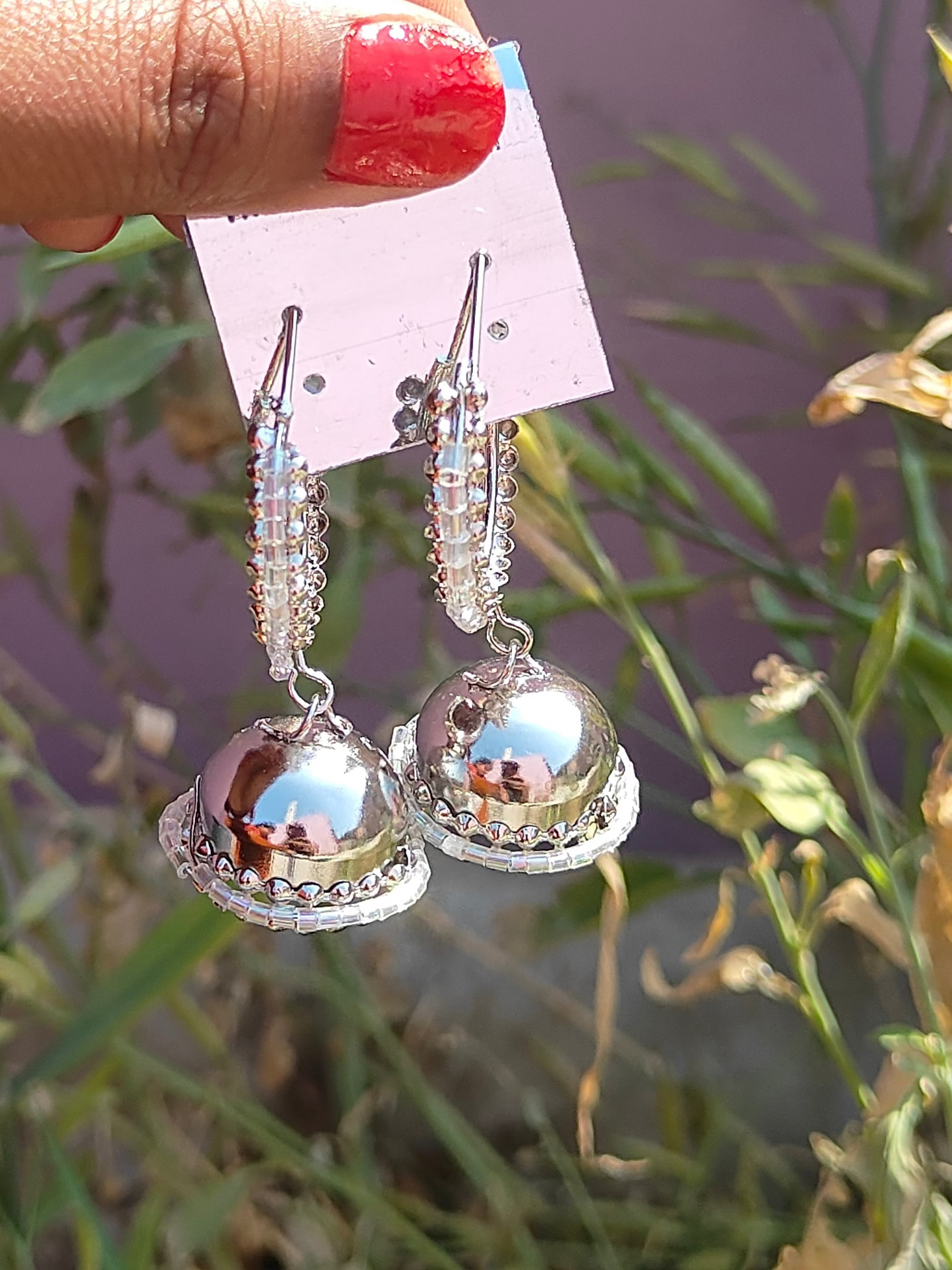 White jhumka