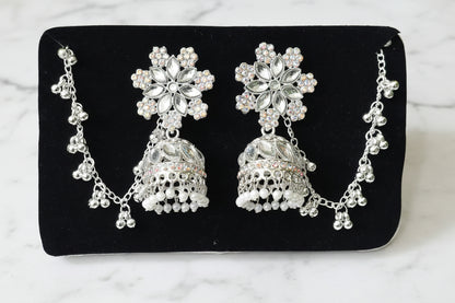 White Silver Jhumka